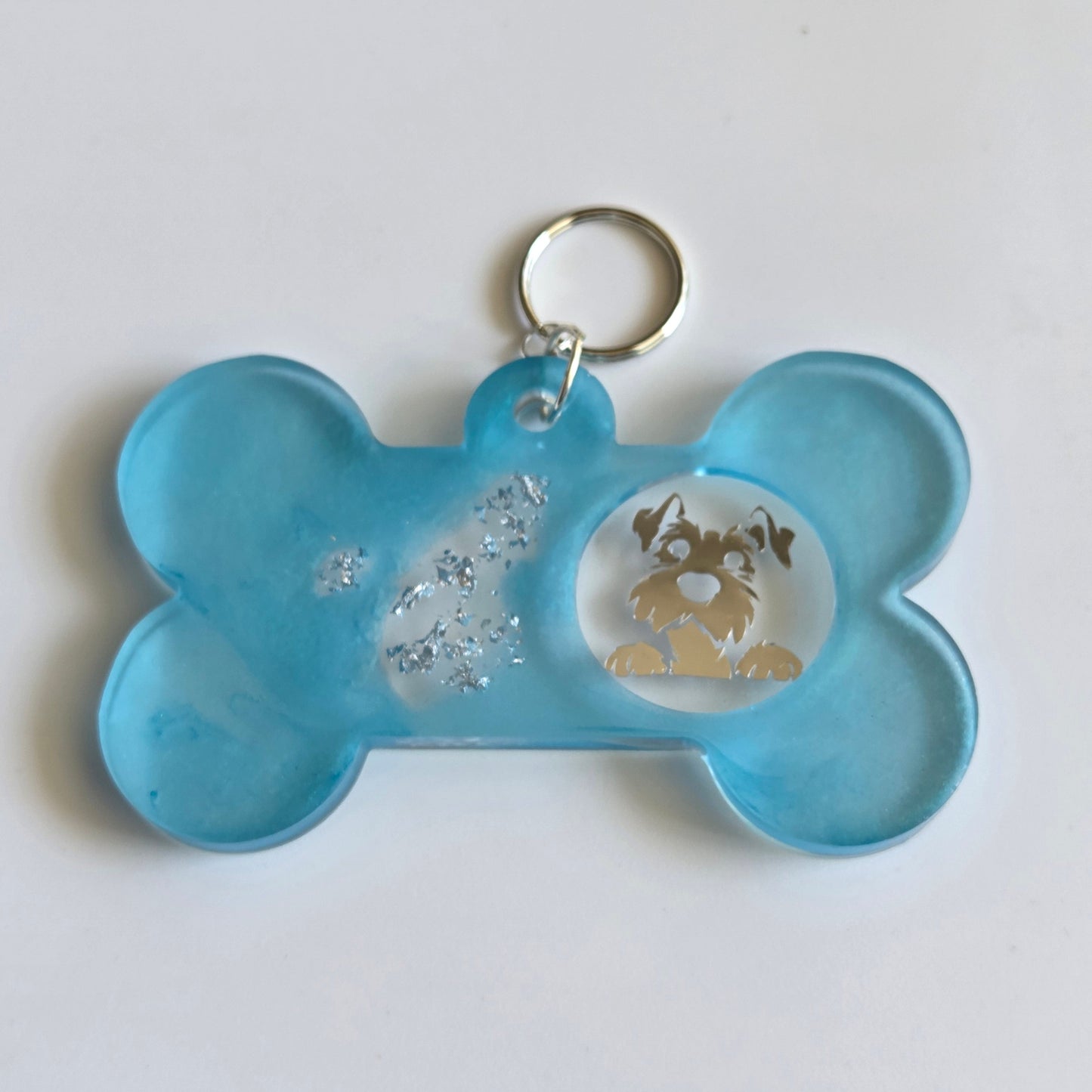 Peek a Boo Schnauzer - Keychain
