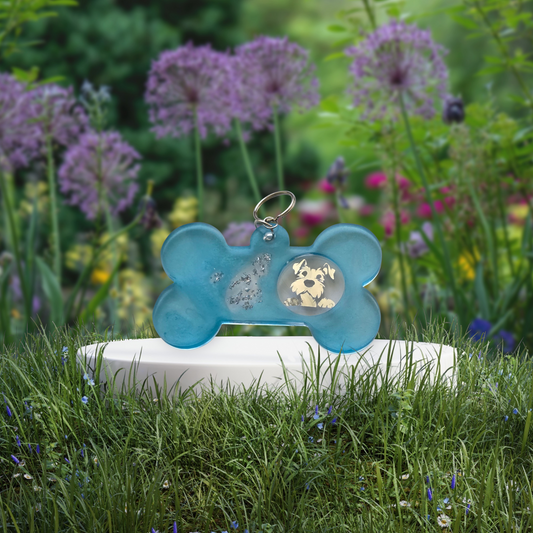 Peek a Boo Schnauzer - Keychain