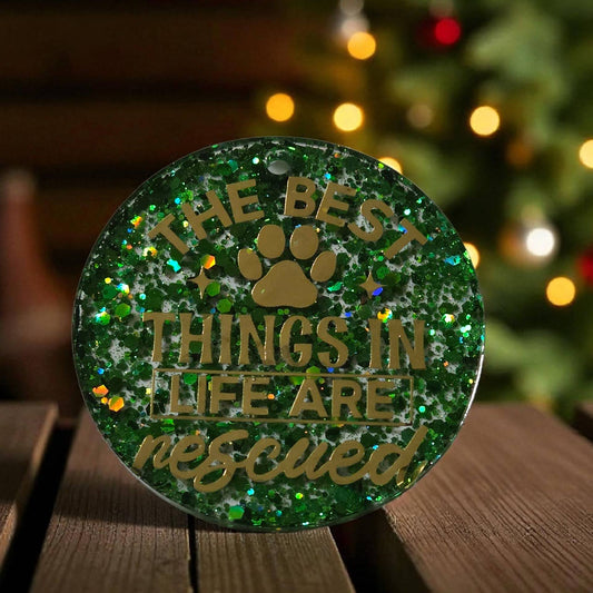 The Best Things In Life Are Rescued - Keychain